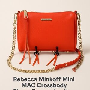 Rebecca Minkoff Mini MAC Crossbody – Flame Orange Leather